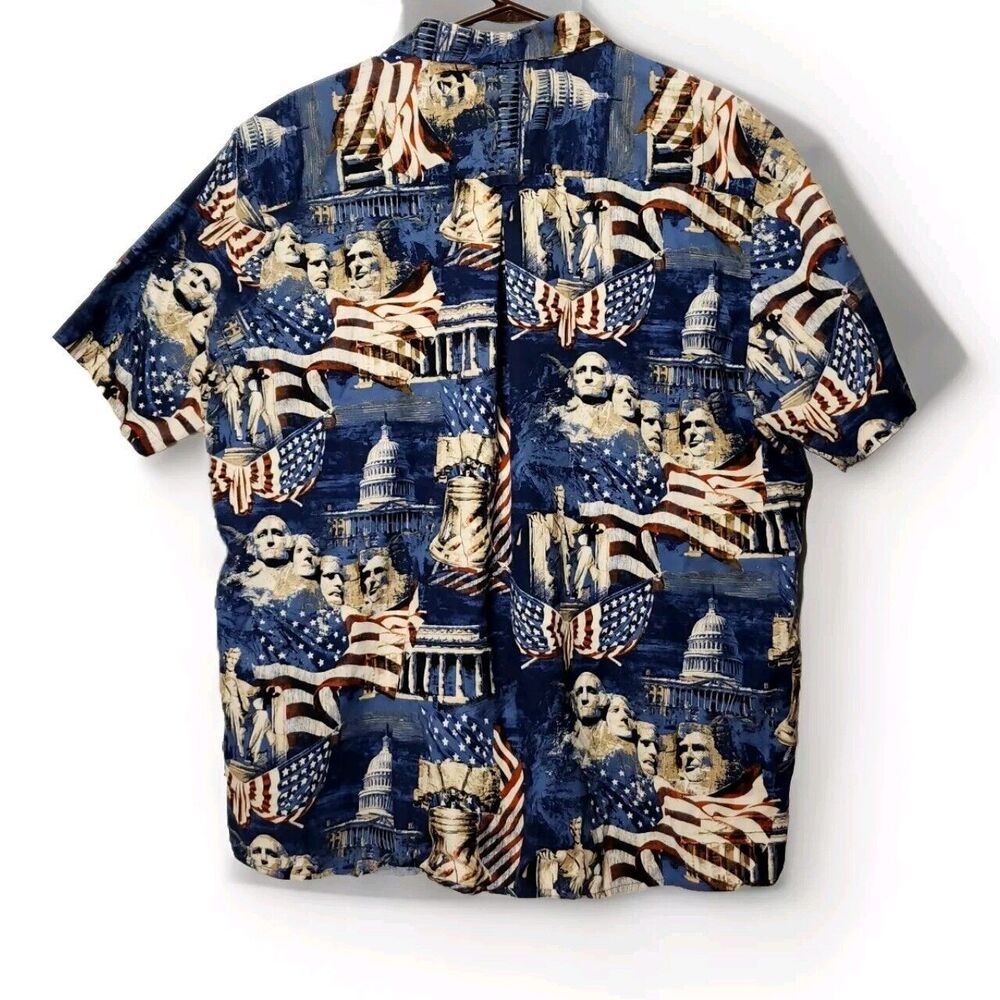 Clearwater Outfitters Shirt Men's XXL American Flag Patriotic Monuments